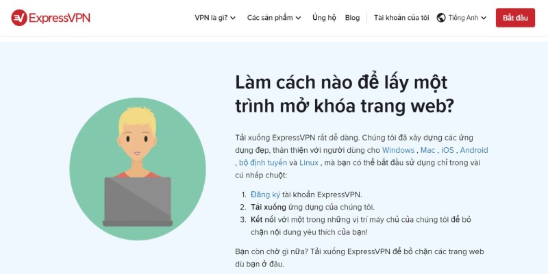 expressvpn Screenshot unblock web