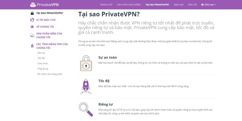 privatevpn Screenshot feature