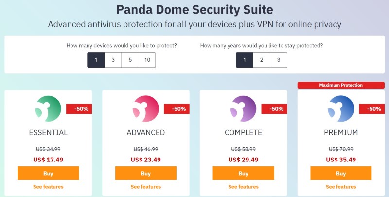 panda internet security price