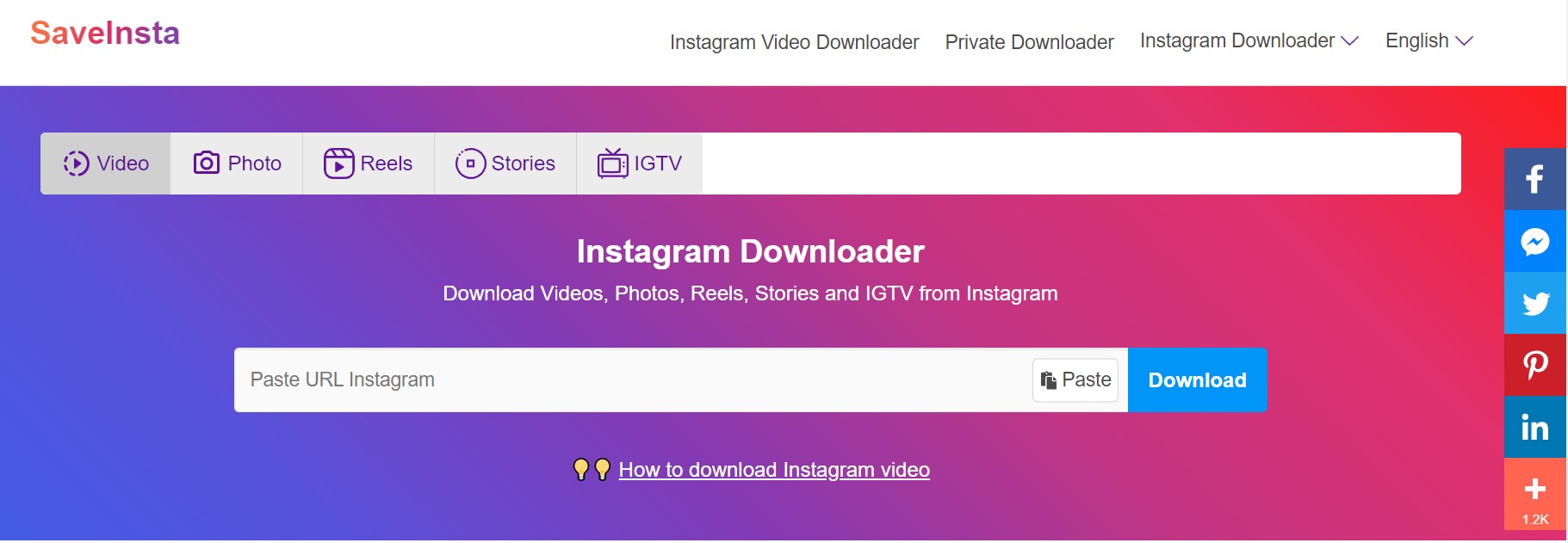 Snapinsta lets you download anything from Instagram