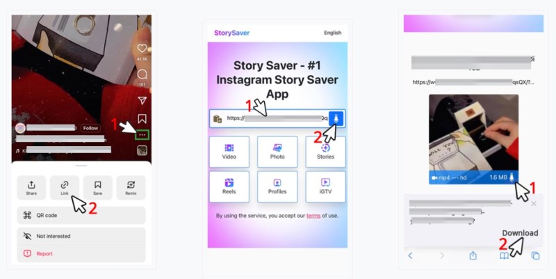 how to download Instagram story using storysaver.ai