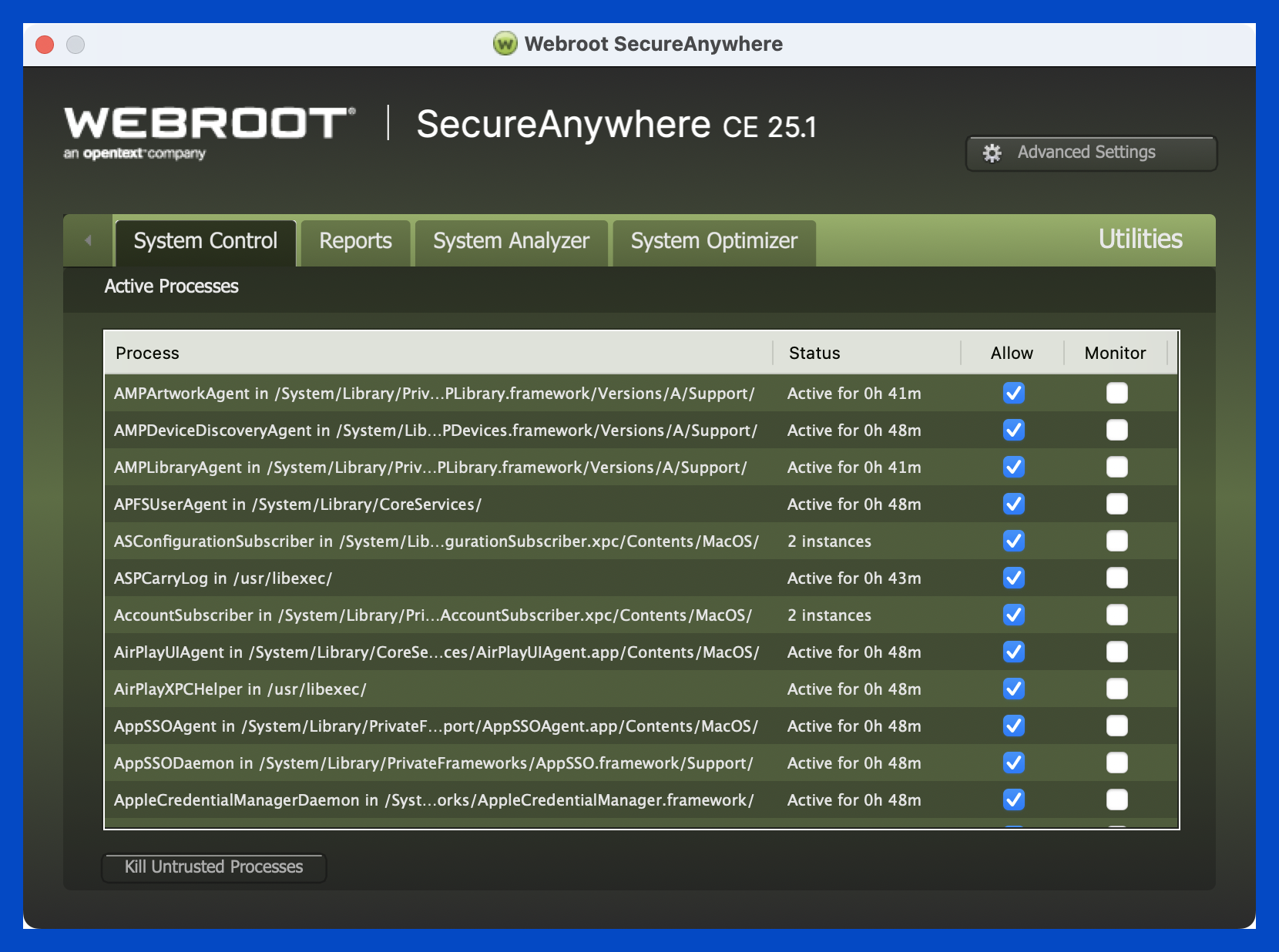 Phần mềm Webroot Essentials