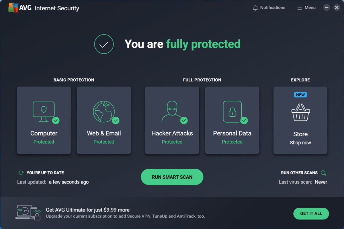 Phần mềm diệt virus AVG Internet Security