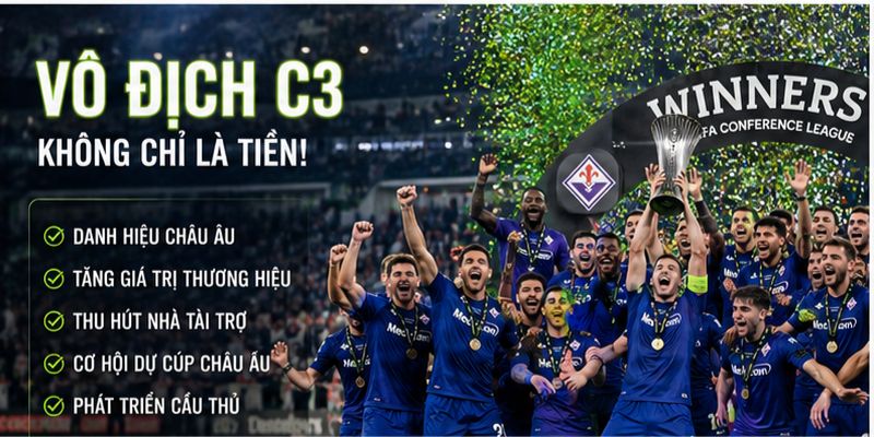 Vô địch c3 được bao nhiêu tiền? Tiền thưởng UEFA Conference League 1 Cúp C3 mang đến cơ hội vinh quang và khoản thưởng hấp dẫn cho các CLB châu Âu